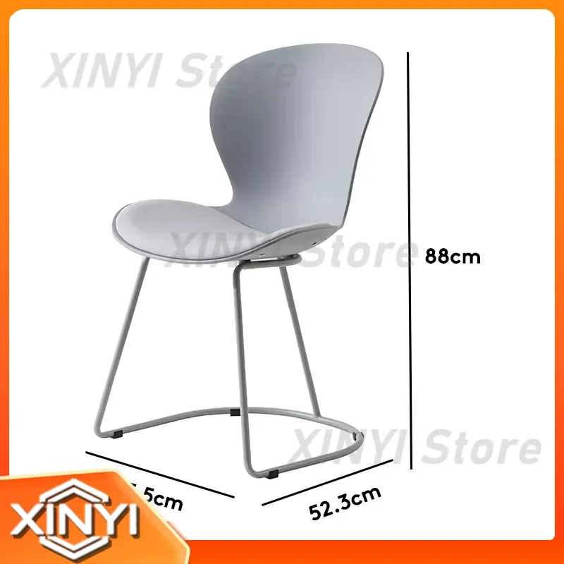 for Home Sedentary Comfortable Adult Plastic Bedroom Makeup Chair Light Luxury Senior Negotiation Chair Office Desk Chair