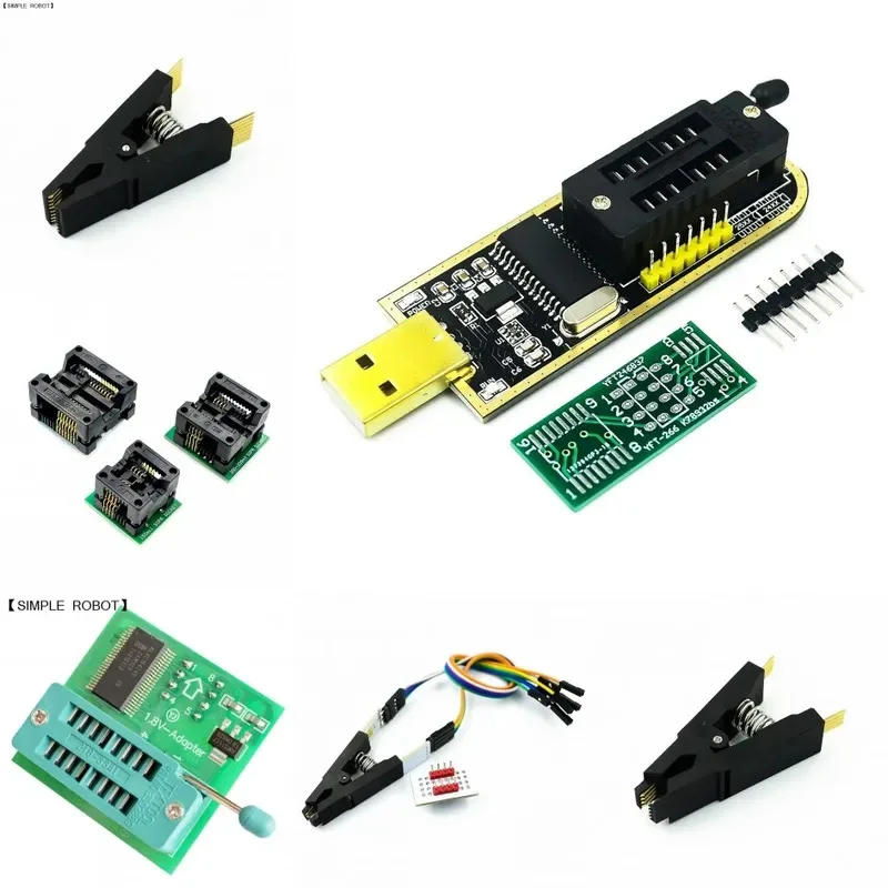 

CH341A 24 25 Series EEPROM Flash BIOS USB Programmer Module + SOIC8 SOP8 Test Clip For EEPROM 93CXX / 25CXX / 24CX
