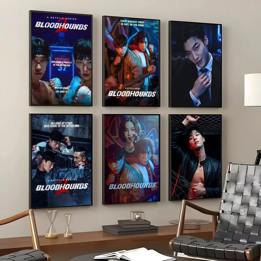 TV Series Bloodhounds Poster Self-Adhesive Waterproof Wall Stickers, Coffee Bar Home Wall Decor