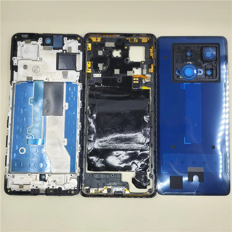 Full Housing For Infinix Note 40 5G X6852 Middle Frame Front Bezel Mid Plate +Battery Cover Back Panel Rear Case Replace