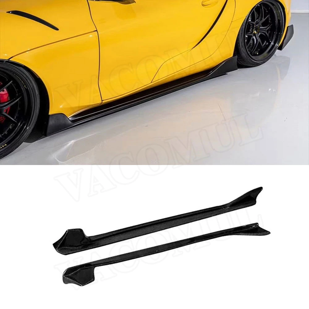 

VACOMUL Carbon Fiber Material Side Skirts Car Bumper Kits for Toyota Supra 2019 - 2020 FRP Car Styling 2PCS / Set