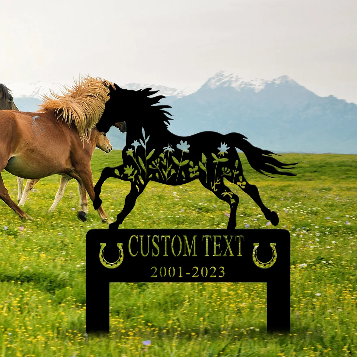 Custom Horse Memorial Stake Sign, Horse Lover Gift, Sympathy Sign, Remembrance Stake, Ranch Decor, Grave Markers Sign