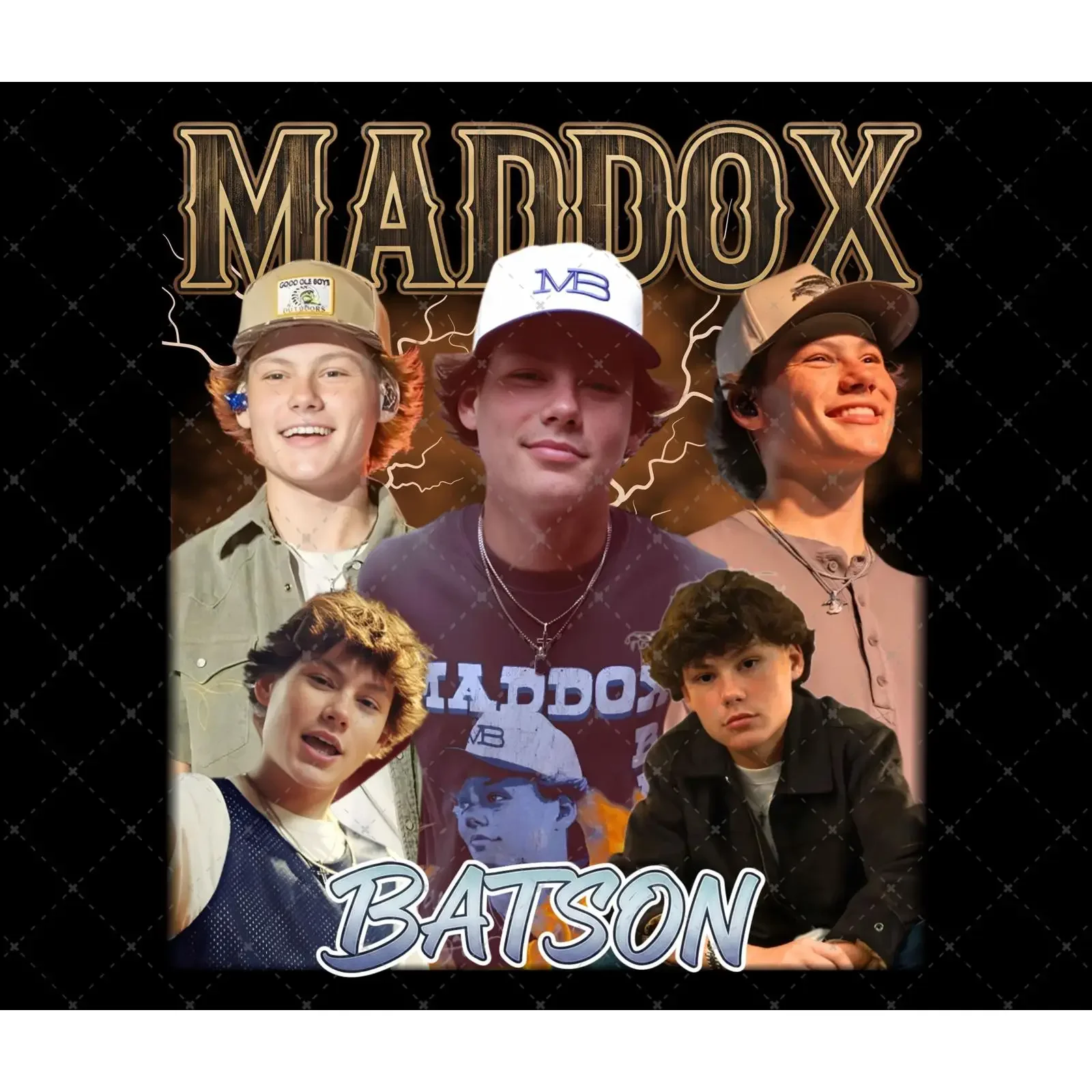 Maddox Batson PNG File T Shirt Print Ready Digital Download vintage Washed Comfortable Slightly Versatile Stretched graphic
