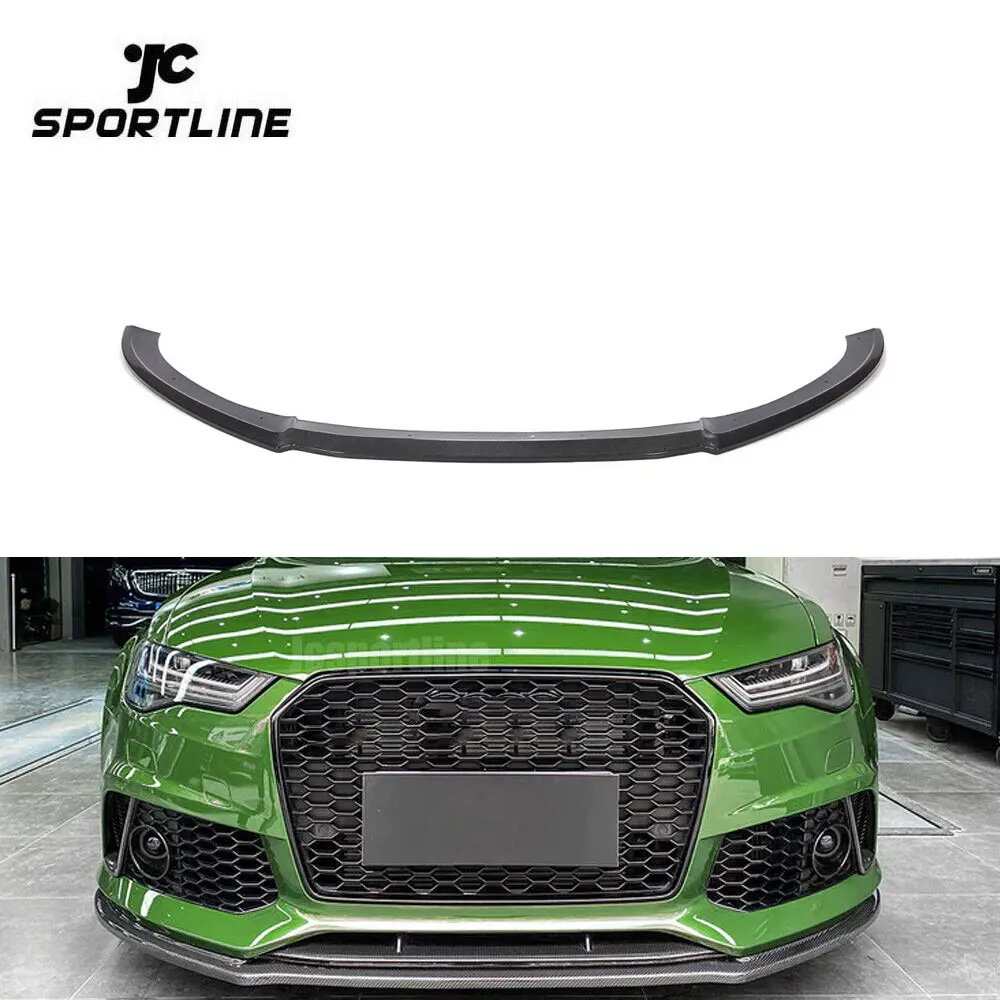 

Модифицированный роскошный передний центральный спойлер из карбона для Audi RS6 Sedan 4-дверный 2013-2018