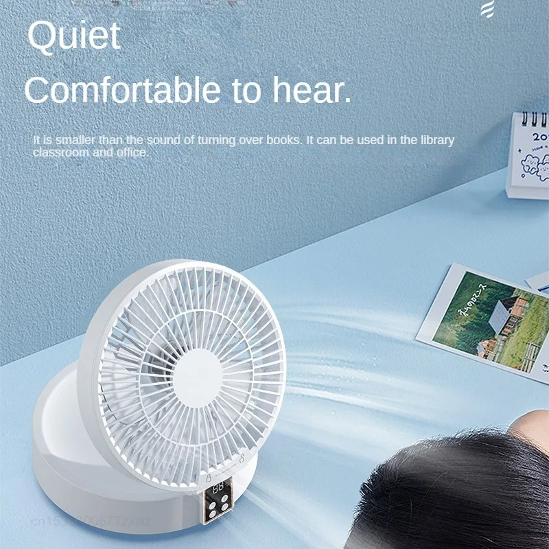 Xiaomi Fan With Remote Control Portable Wall-hanging Rechargeable Usb Electric Folding Fan Nightlight Air Cooler Household Fan