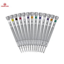 10PCS Professional Watch Screwdriver Set KWONG YUEN Micro Precision Glasse Repair Kit 0.6-2.0MM for Eyeglass Sunglass Watchmaker