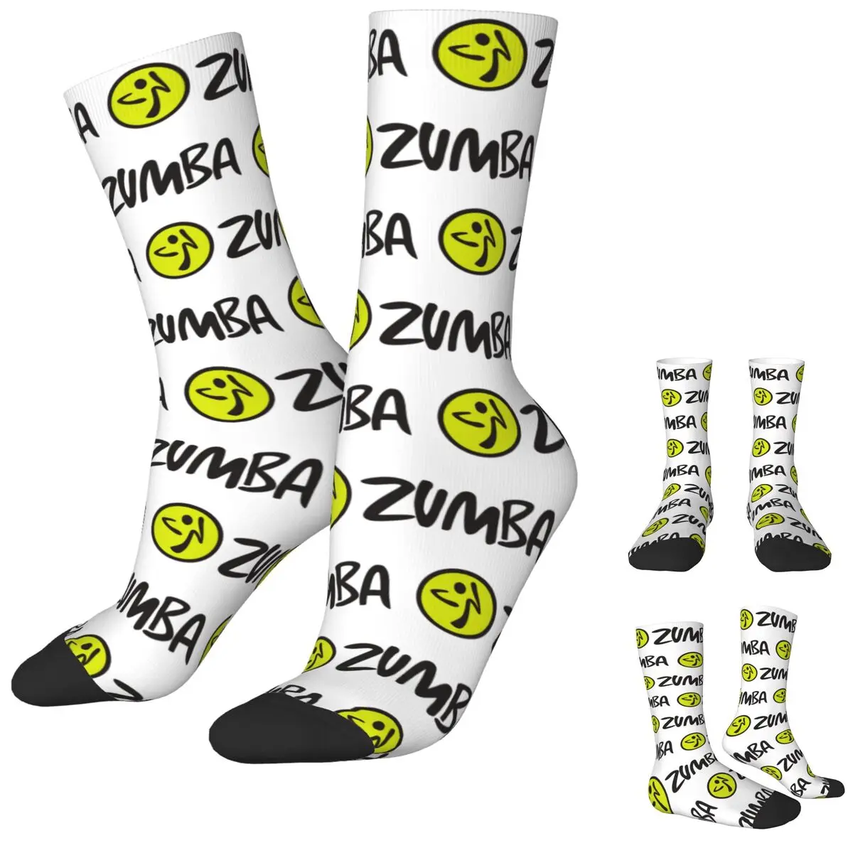 Zumba Dance Socks Men\'s Women\'s Polyester Casual Fitness Socks Hip Hop Spring Summer Autumn Winter Socks Gifts