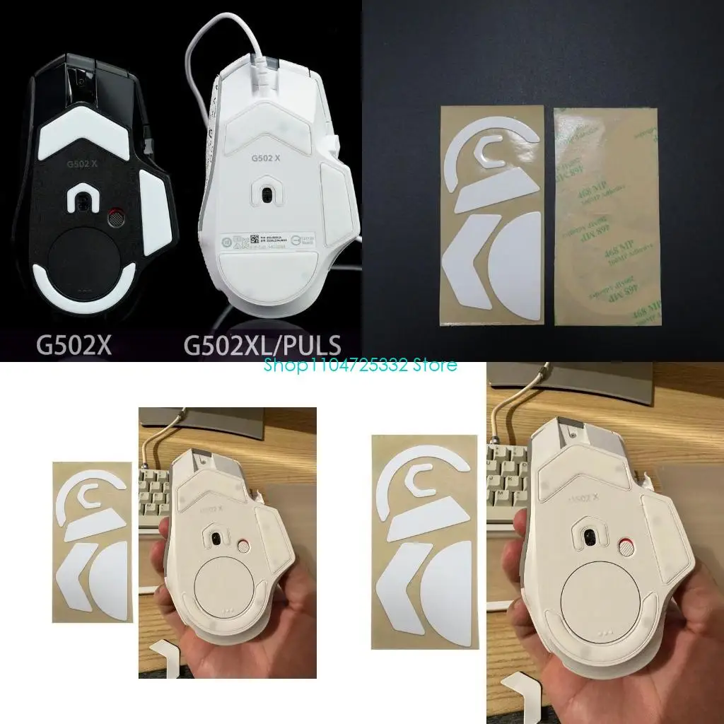 P5EA 1 Set 0.6mm Thickness Replacement White Mouse Feet Mouse Skates For G502X Gaming Mouse