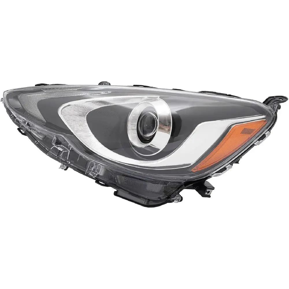 

2015-2017 Toyota Prius C Headlight Assembly Left Driver Side Headlights Replacement Pair Black Housing Halogen Headlamp (15-17 P