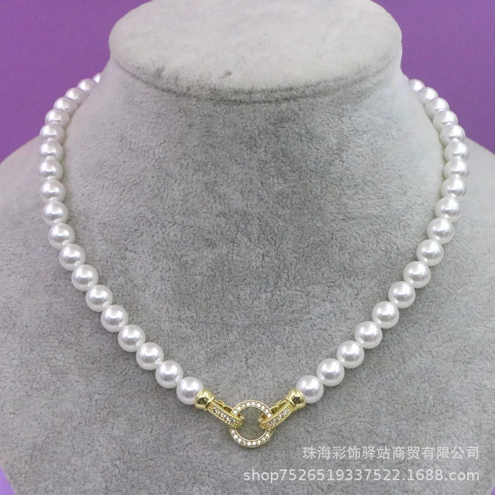 Wholesale Pearl Necklace Women CharmFashion Versatile High-end Niche Collarbone Chain Bead Necklace Clothing Versatile