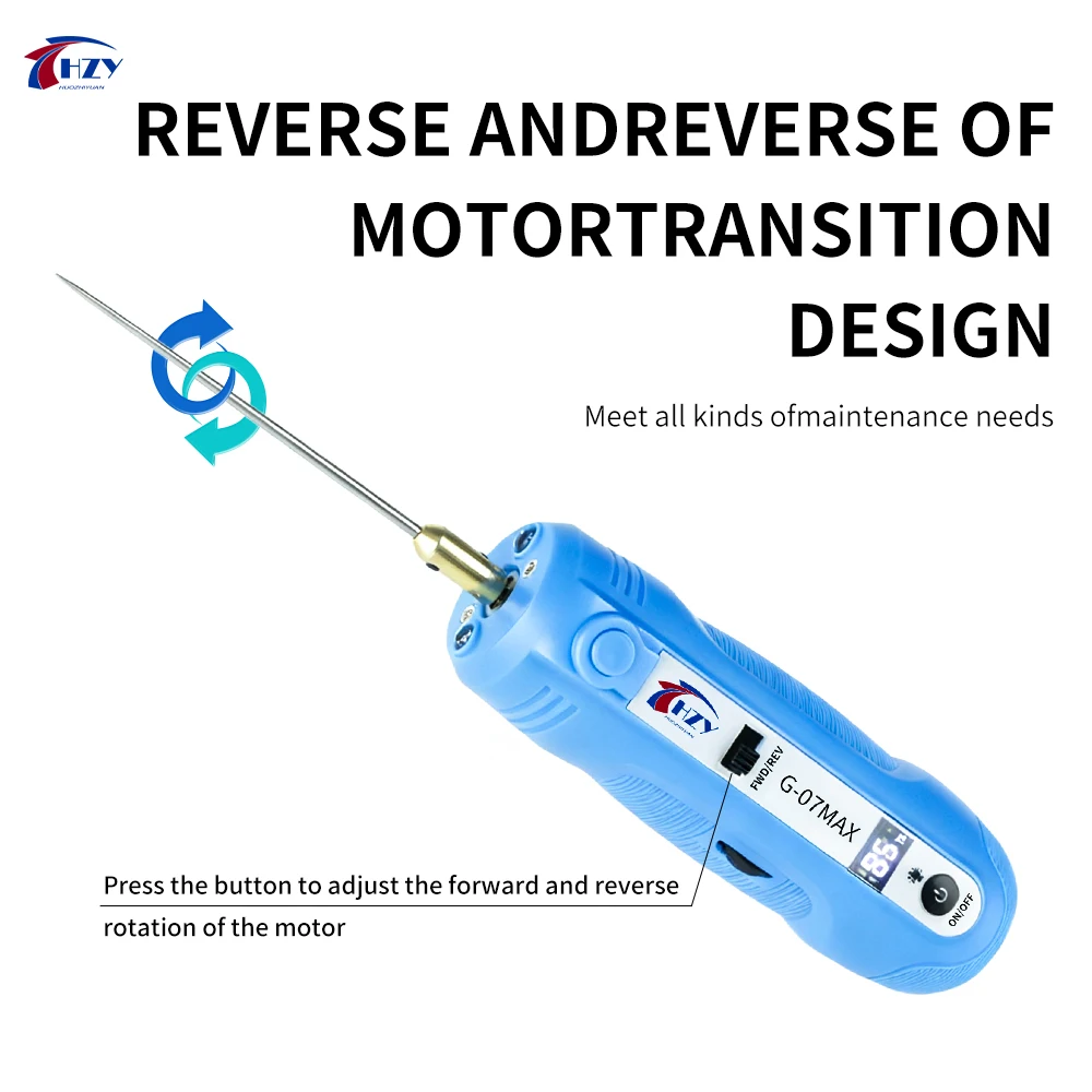 HZY G-07MAX Adhesive Removal Kit OCA Mobile Phone LCD Screen Electric Glue Remove Pen Curved Screen Cutting Corner Repair Tools