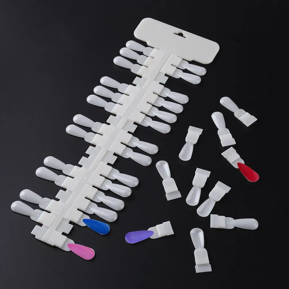 

36pcs/set Manicure Practice Display Board Removable Gel Polish False Nail Stickers Useful Nail Art Display Palette Nail Art Tool