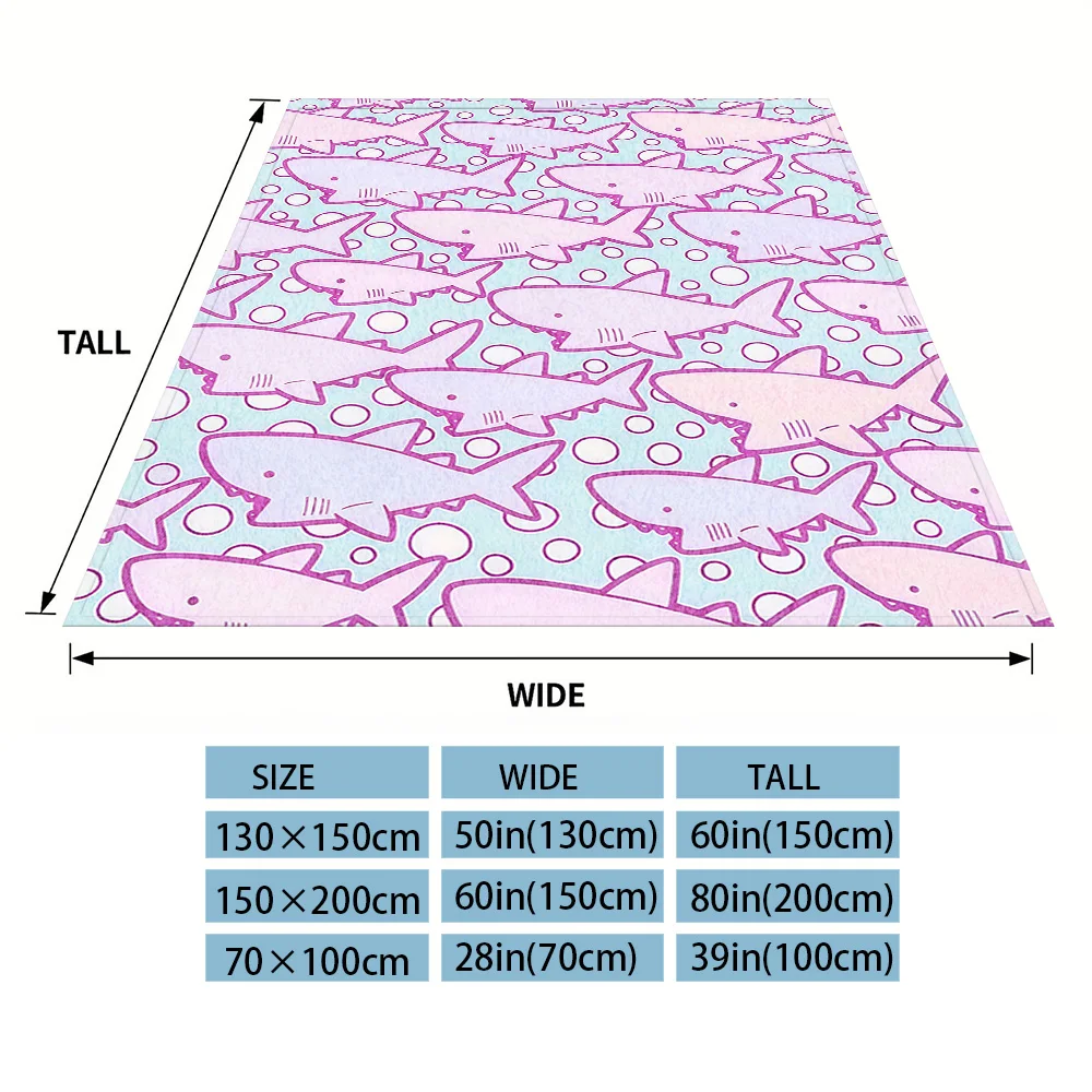 Cute Shark Nap Blanket,Flannel Blanket,Suitable For Sofas,Beds,Cars,Rooms,Offices,Camping,Exquisite Gift Blankets