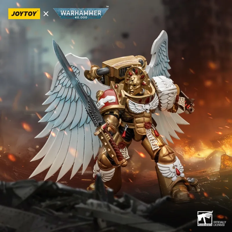 [Przedsprzedaż] JOYTOY 1/18 figurka Warhammer 40K Blood Angels Sanguinary Guard Anime Model wojskowy chłopiec prezent na boże narodzenie