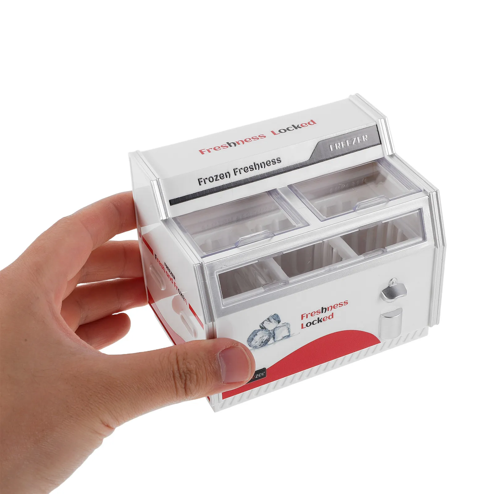 

Миниатюрный горизонтальный морозильник для мороженого с реалистичным дизайном, аксессуары для детских игр в супермаркете и на кухне