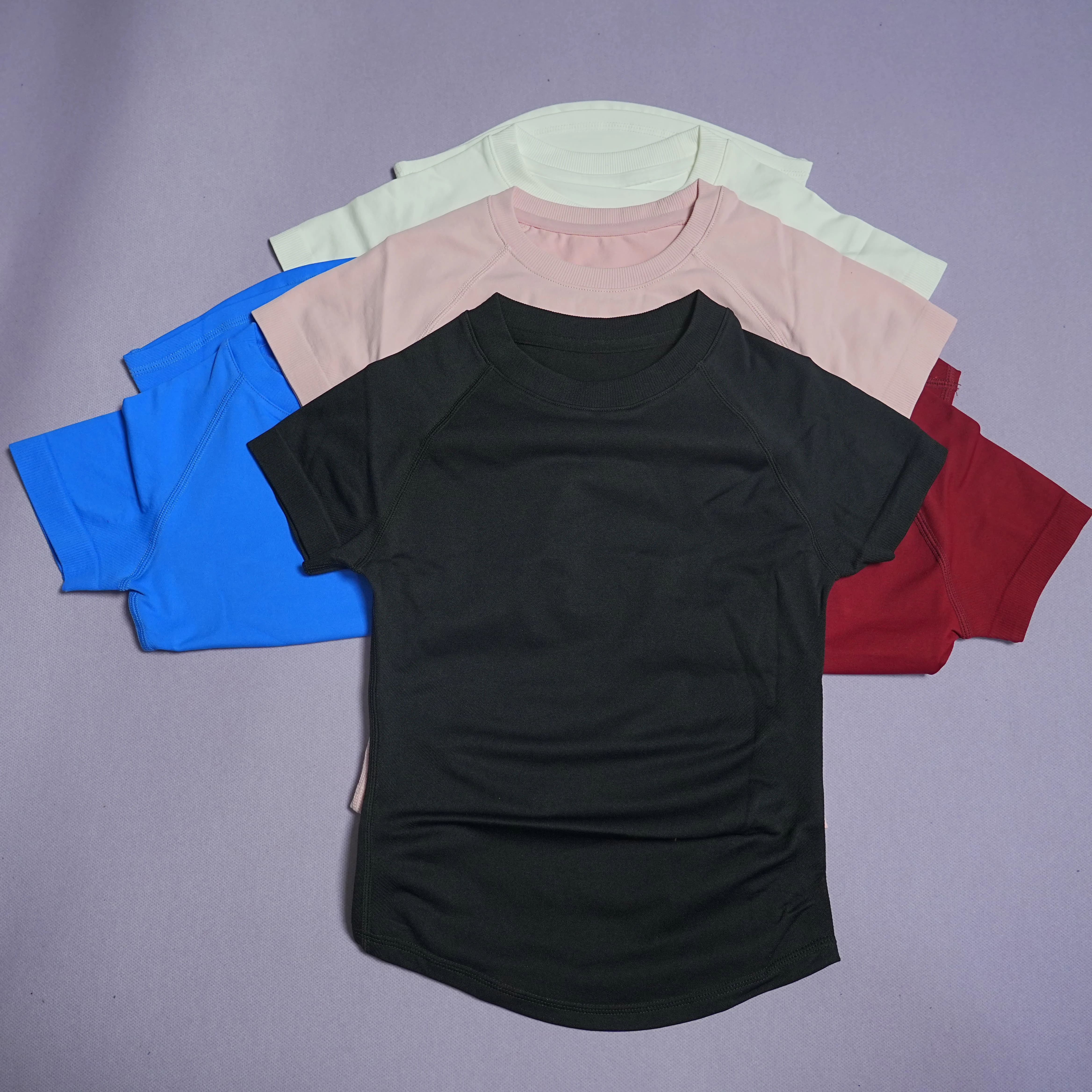 DFDK Women's Sports Short Sleeve T-Shirt Breathable Quick Dry Running Top Summer Casual Gym Yoga Fitness Shirt
