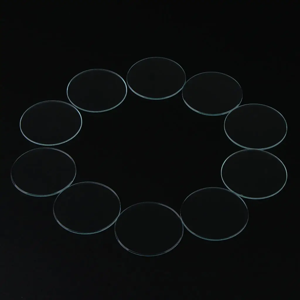 Pack of 10 watch mineral glass 3.5 mm - 40 mm diameter mineral watch crystal 1.0