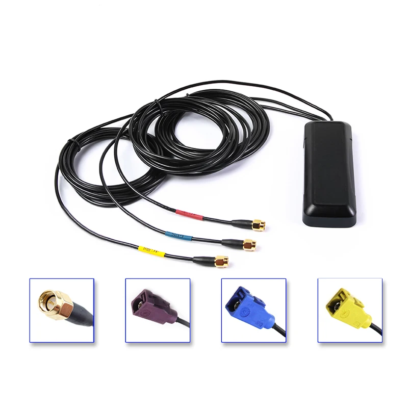 4G + 4G + GPS 콤비네이션 안테나, 듀얼 4G GPS BD 자동차 3M 패치 안테나, SMA male Fakra 커넥터, RG174 3m 케이블