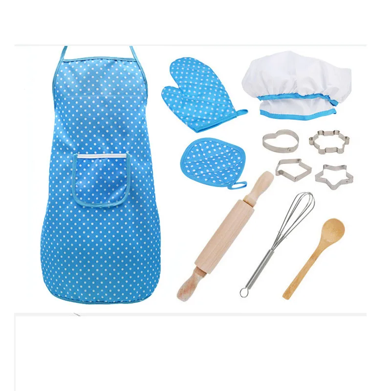 Kitchen Toy Play House For Girls Kids Simulation Kitchen Toy Utensils Supplies Set Baking Tools Cake Apron Chef Clothes Gift - view 6