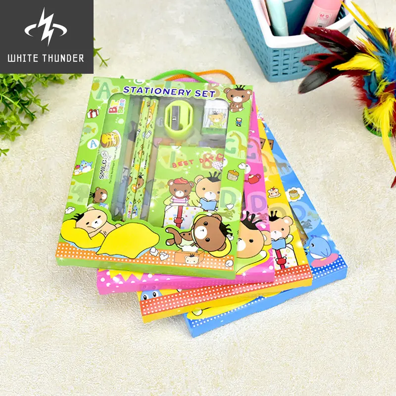 Kawaii Kids Student Stationey Set Cute Cartoon Pencil Eraser for Child Gift School Supplies Drawing Writing Scrapbooking