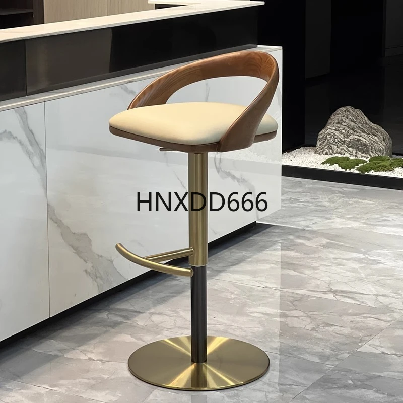 Italienischer, minimalistischer Hebe-Barstuhl aus Edelstahl