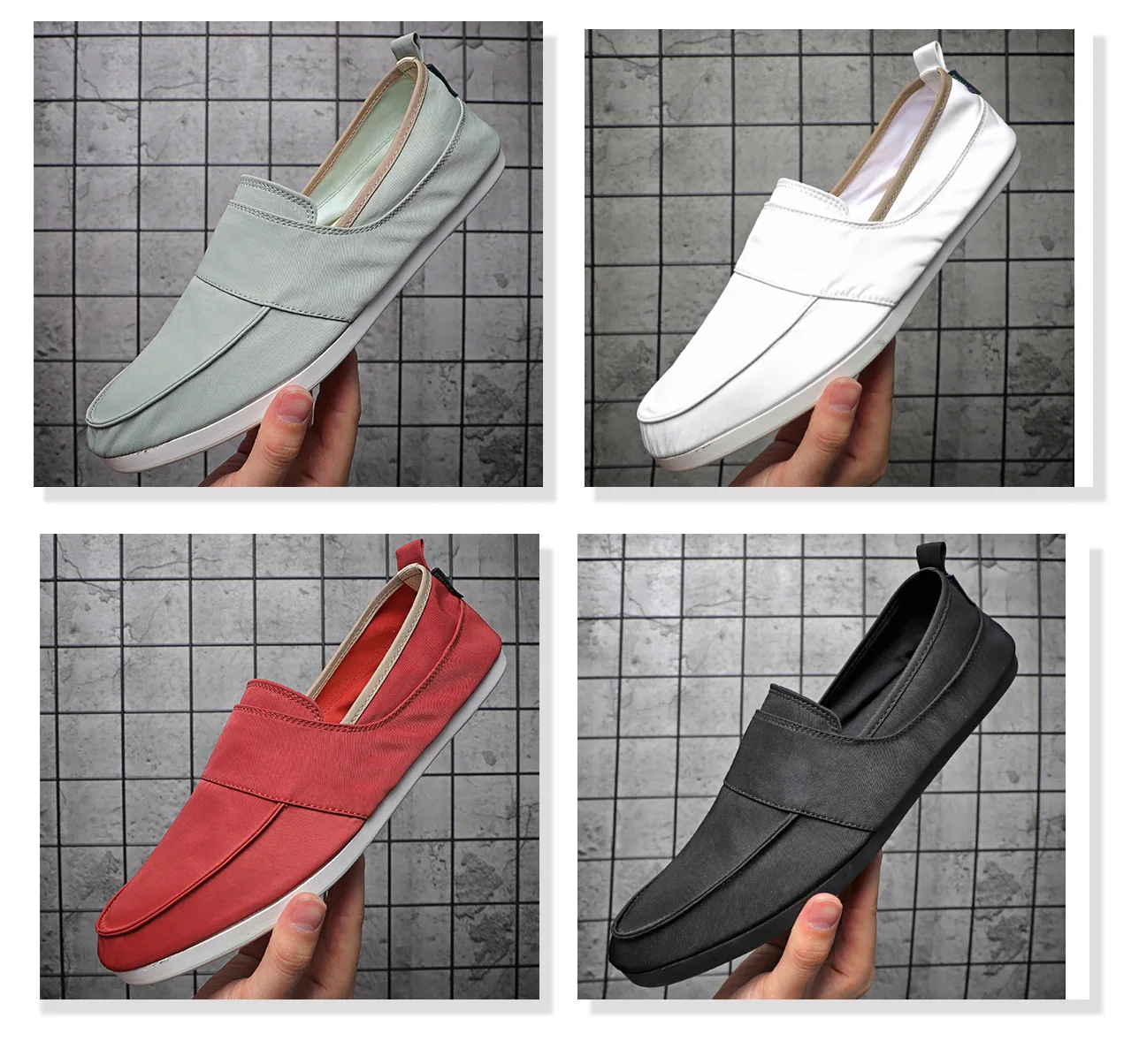 Men Summer Moccasin Shoes Light Sole Male Soft Canvas Loafers Casual Shoes Slip On Shallow Upper Latex Insole Driver Shoes 39-44 image 2