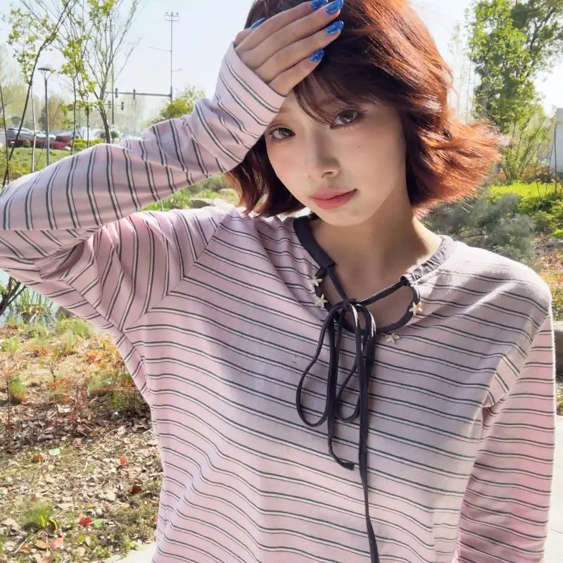 Stylish Girl Modal Y2K One Shoulder Tops Korean Sexy Tight Fitting Long Sleeved Gir Autumn Winter Outfit Cute Base Shirt Creativ