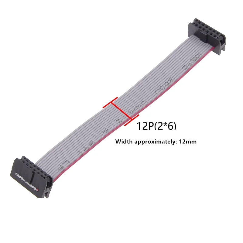 FC2.0 Graues Bandkabel JTAG 10cm-1m Doppelkopf-Download 1,0mm Leitungsabstand IDC-Leitung 6P-60P Gleiche Richtung für Elektronik – Detail 8