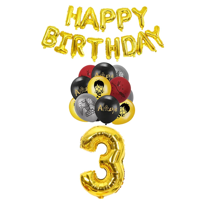 Magische Akademie Themen-Geburtstagsdekoration Geschirr Tassen Teller Servietten Tischdecke Ballon-Set Banner Geschenktüten Kinder-Party-Zubehör