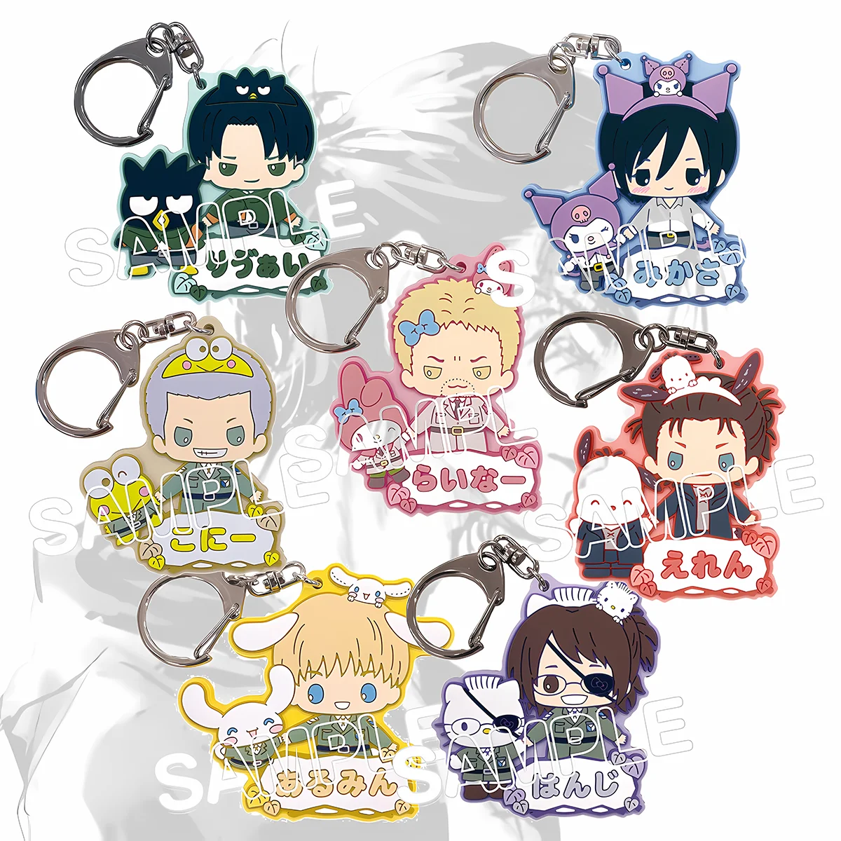 Image of Anime Attack on Titan 6cm Acryl-Schlüsselanhänger Eren Levi Mikasa Anhänger Schlüssel-Taschen-Deko Karnevalsgeschenk Sammlerstück Ornament