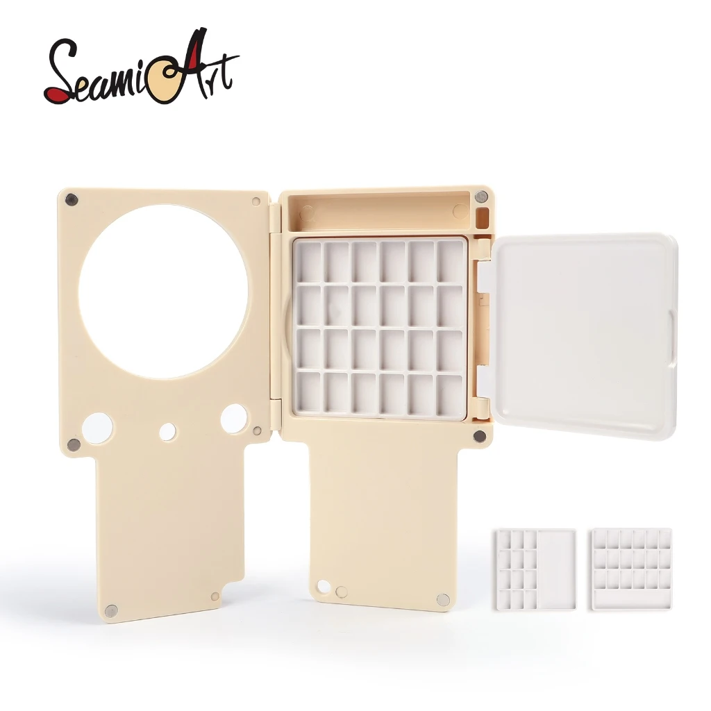 SeamiArt 4 in 1 Watercolor Palette Page Set for Journal Notebook Sketch Pad Painting Art Tools
