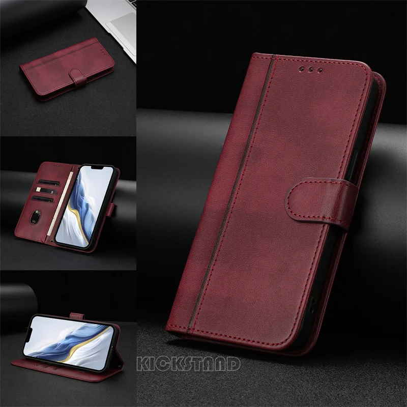 

Ретро-стиль для Xiaomi Redmi Note 14 Pro Plus 14S 13 Pro+ 12S 12T 11E 11R 11S 5G Чехол для телефона Кожаный чехол-подставка с отделениями для карт