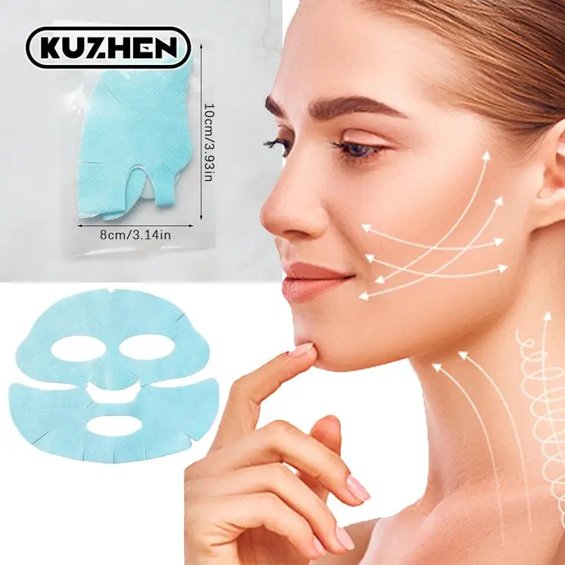 Collageenfilm Papier Oplosbaar Gezichtsmasker Gezicht Huid Wangsticker Voorhoofd Patch Lach Lijnen Patches Anti-Aging Rimpels Remover