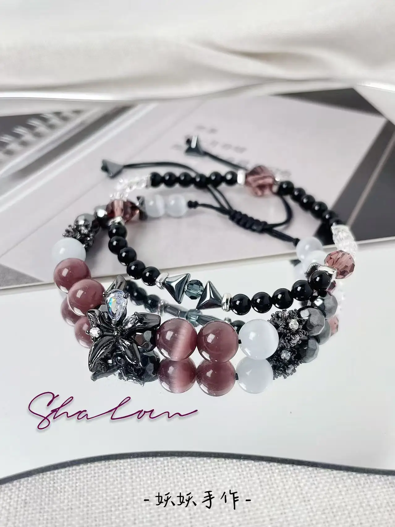 الطريق إلى أي مكان لعبة شالوم | سوار الانطباع حلقة مزدوجة تصميم الشعور سلسلة التراص سلسلة اليد تأثيري أنيمي هدية عيد الميلاد #4