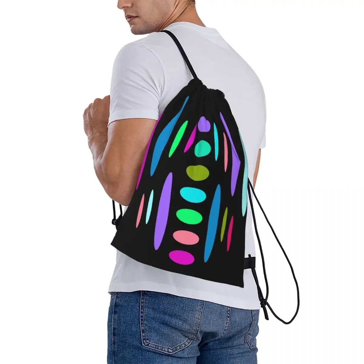 Sacs à dos colorés à motifs de palette de peinture nar, sacs à bandoulière de proximité, sac de sport de poche Bundle, cartable d'école pour homme et femme