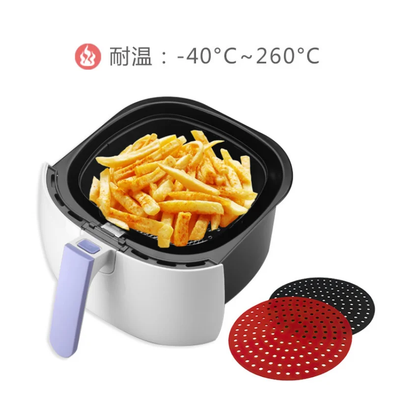 Air Fryer Reusable Silicone Base Mat Square Round Pot Liner Kitchen Accessories Pastry Tools Bakeware Oil Cake Grilled Basket