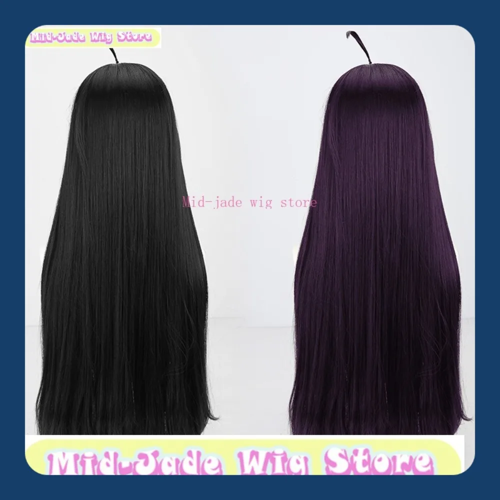Mid-Jade Perücke Store Blue Archive Rabbit Row Cosplay Perücke Anime Spiel Cosplay Schwarz Langes Glattes Haar Halloween Party Kostüm Requisiten