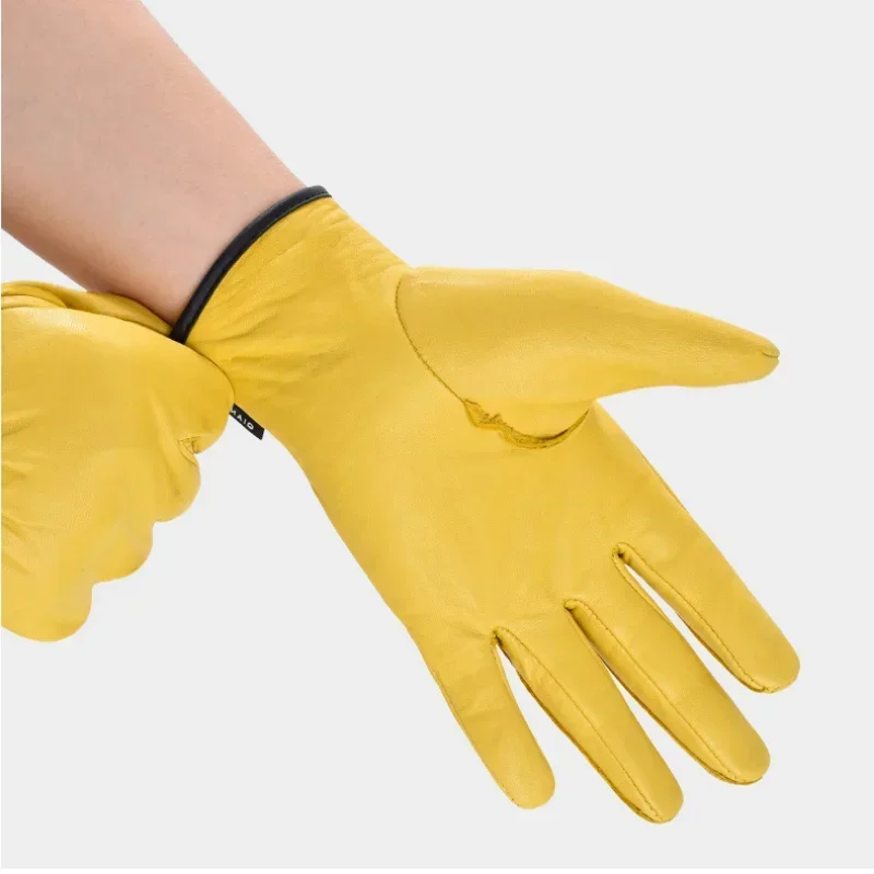 Sheepskin Retro Motorcycle Riding Gloves Car Repair Work Garden Gardening Roses Handling Welding Gloves Clothing Gloves