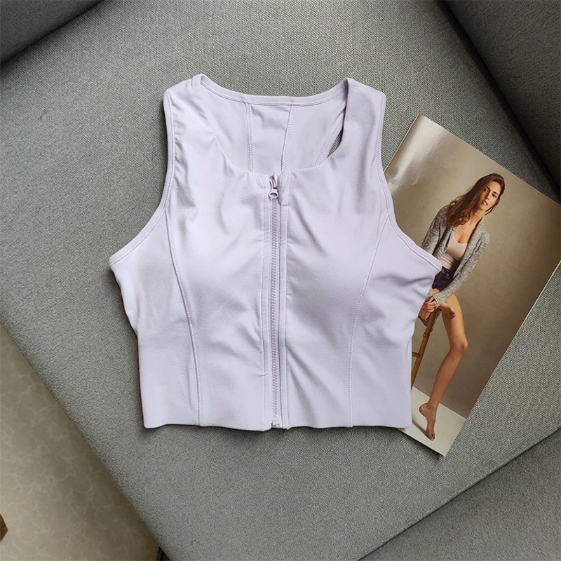 Hochstoßfester Sport-BH für Damen mit Frontreißverschluss, atmungsaktive Fitness-Unterwäsche, Sportweste für Laufen, Fitnessstudio, Yoga-BH – Detail 6