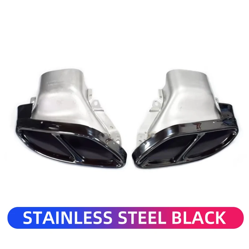 For DEX Exhaust Tips for 2014-2021 Benz C-Class W205 C43 AMG Stainless Steel Exhaust Pipes Muffler Nozzle