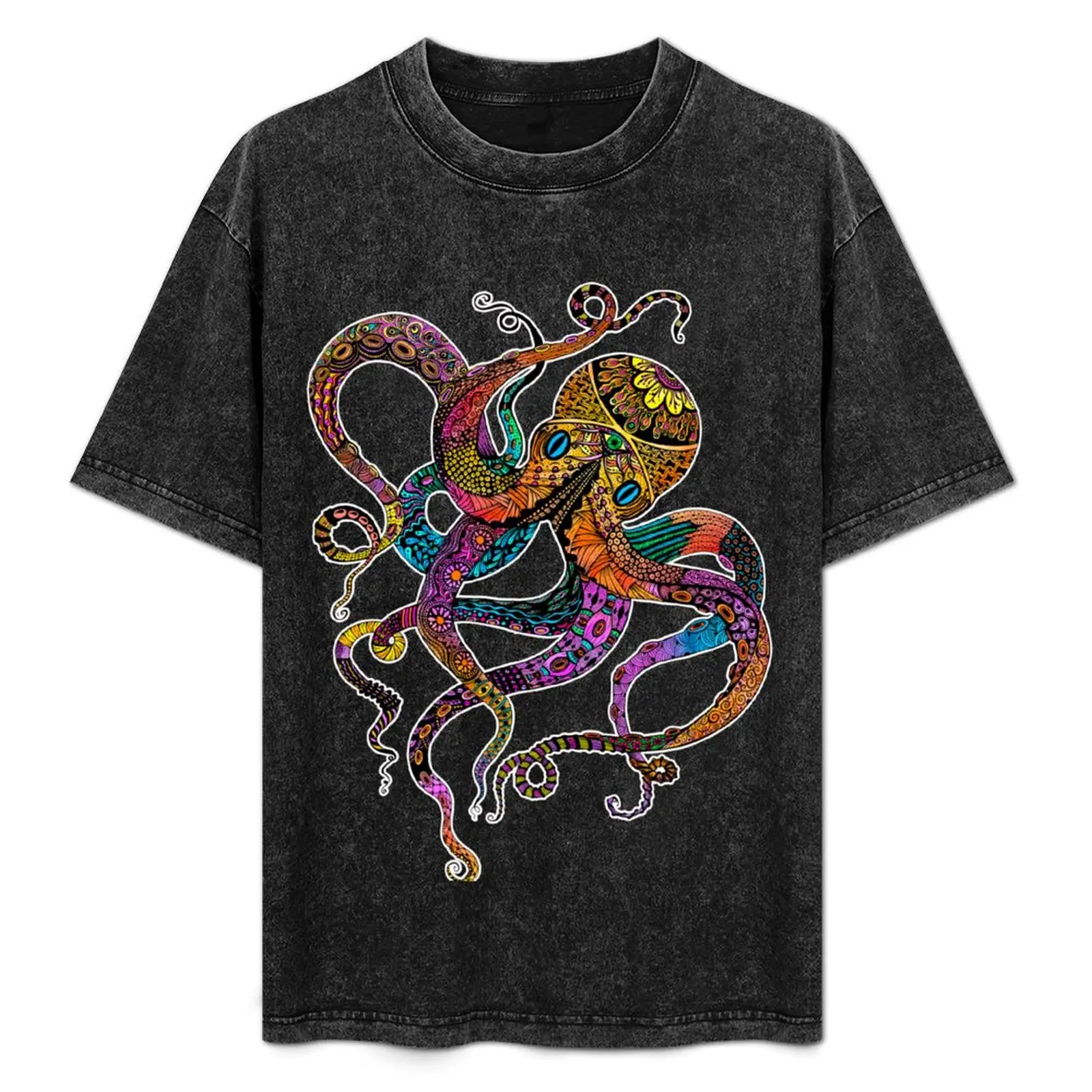 

Electric Octopus T-Shirt Non-Shrink Basic Cotton T-Shirt