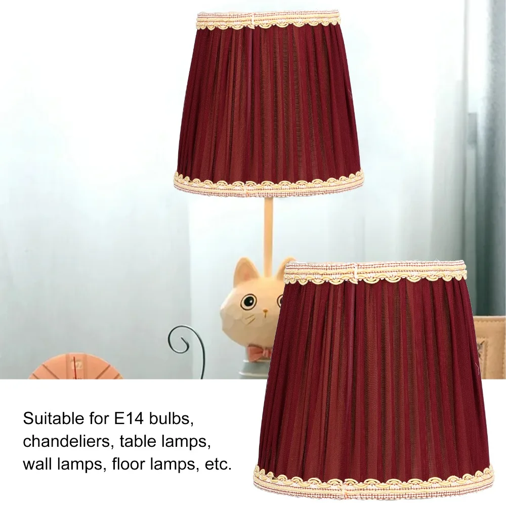 3PCS Simple Fabric Lampshade Clip On Design 5.5 inch Height Lamp Cover Wall Lamp Shade Floor Lamp