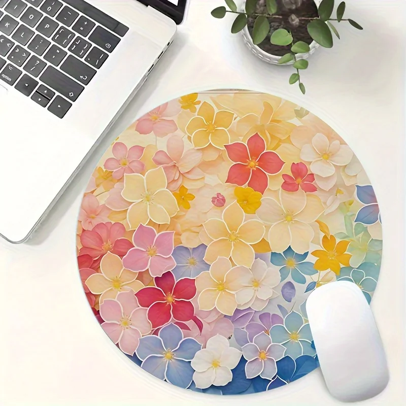 

Floral design mouse pads are suitable for home and office decoration. They are rubber, anti-slip, washable and of high quality
