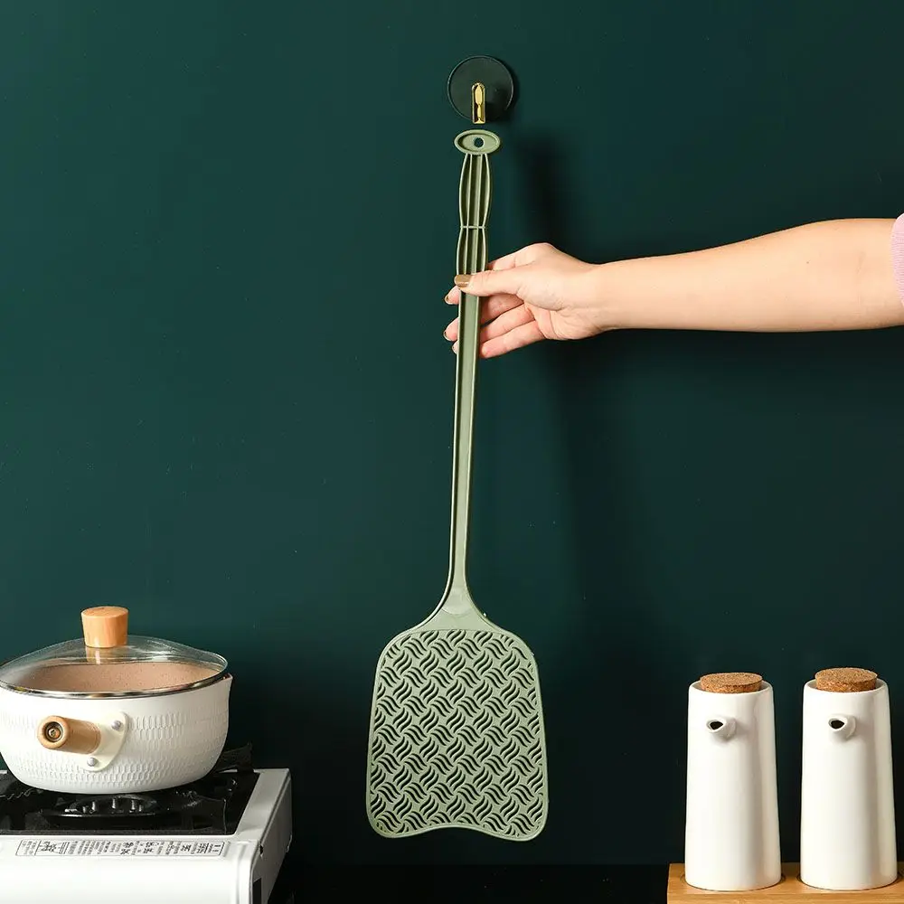 Large Bug Indoor Outdoor Plastic Home Kitchen Manual Pest Control Long Handle Flyswatter Fly Swatter