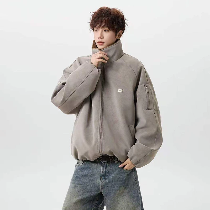 LUZHEN 2025 شتاء جديد الأصلي فو الفراء بطانة دافئة بلون معطف مبطّن الرجال أنيق وسيم سترة غير رسمية الملابس JY5597 #3