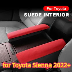 For Toyota Sienna XL40 GRANVIA 2024 2023 2022 2021 Luxurious Suede Pretective Armrest Shell Central Lid Cap Shell Cover Panel