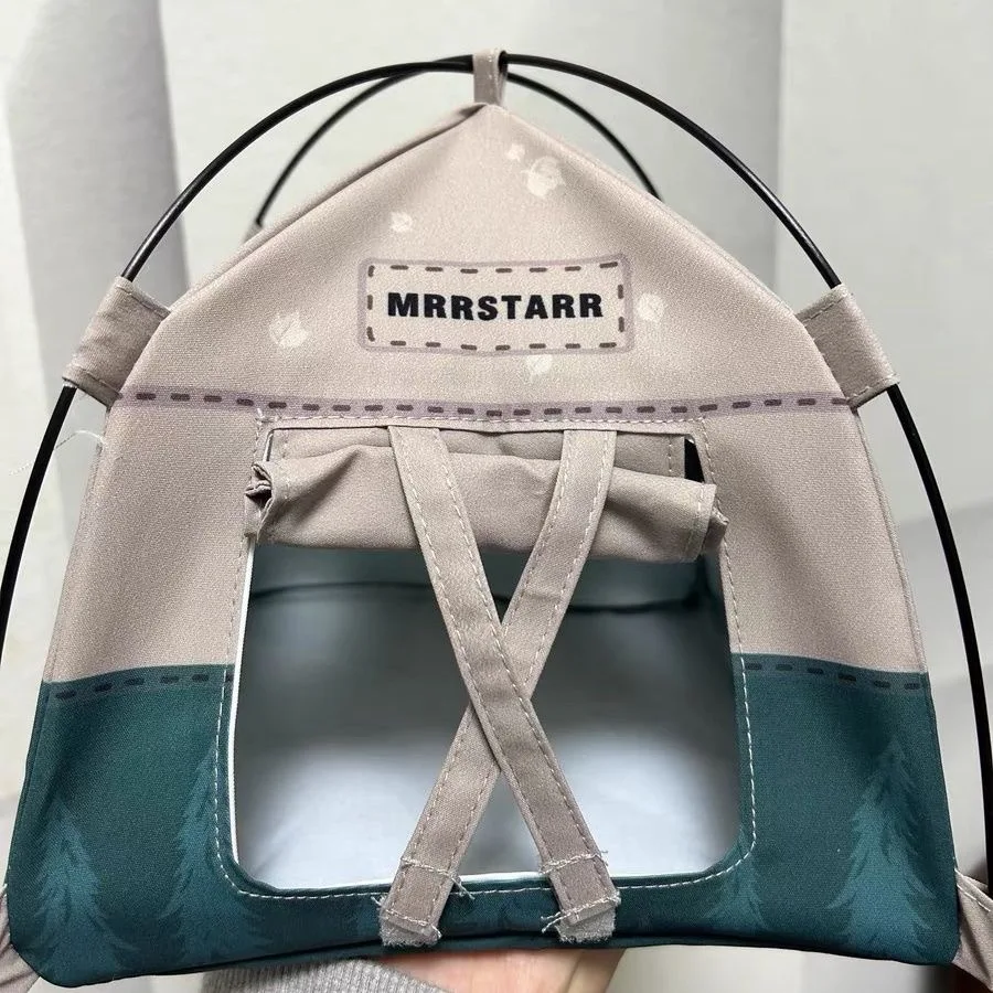 

1:12 Camping Tent Model Oxford Cloth Simulated Outdoor Tent Ornament Doll Camping Small Tent Dollhouse Accessories Toys