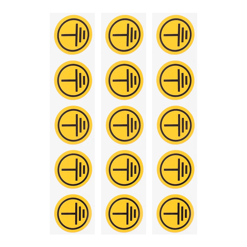 15 قطعة من ملصقات رمز الأرض الكهربائية، ملصقات أمان حساسة للحرارة، علامات تحذير للآلات الكهربائية #3