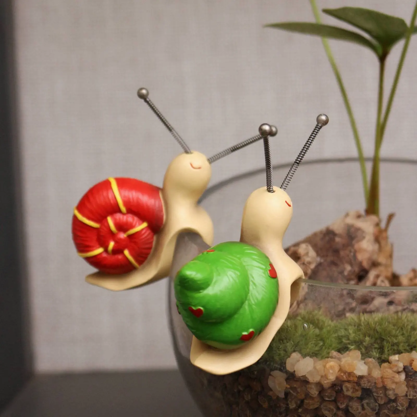 Estatuas caracol resina soporte macetas decoración regalo plantas - imagen 2