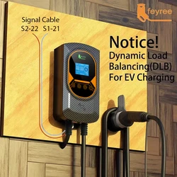 Fey123-Chargeur EV pour voiture électrique, câble Vope2, 32A, 7,6 KW, équilibrage de charge dynamique, boîtier mural EVSE, fonction arrêt, 11KW, 22KW, station de charge